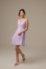 Siobhan Textured Tiered Dress in Lilac