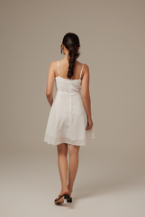 Siobhan Textured Tiered Dress in White