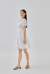 Paisley Textured Tiered Dress