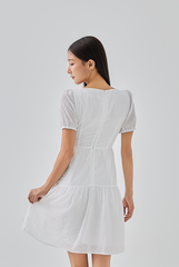 Paisley Textured Tiered Dress