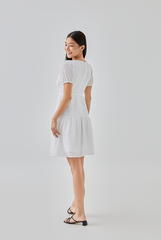 Paisley Textured Tiered Dress