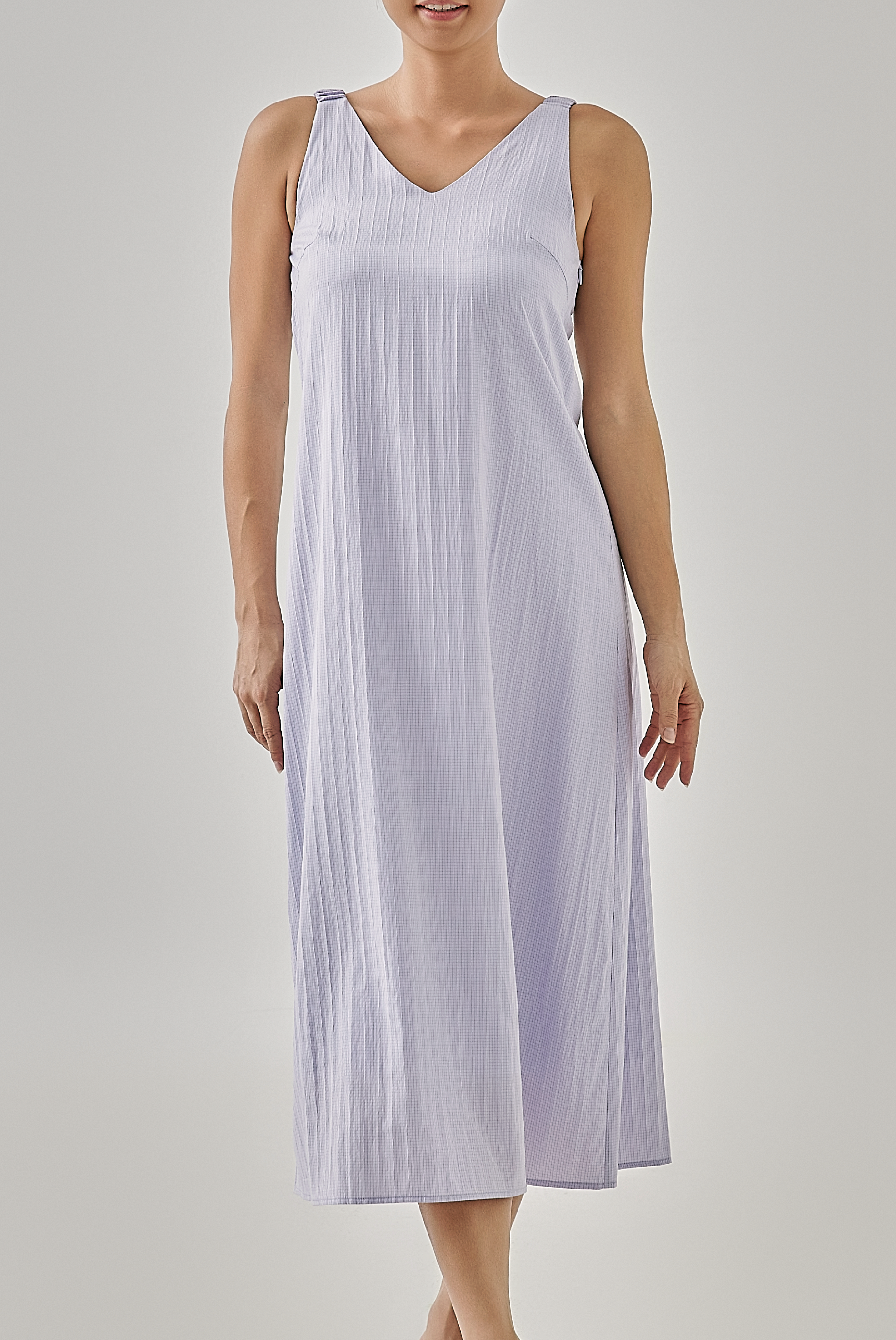 Jessi Textured Midi Dress in Lilac