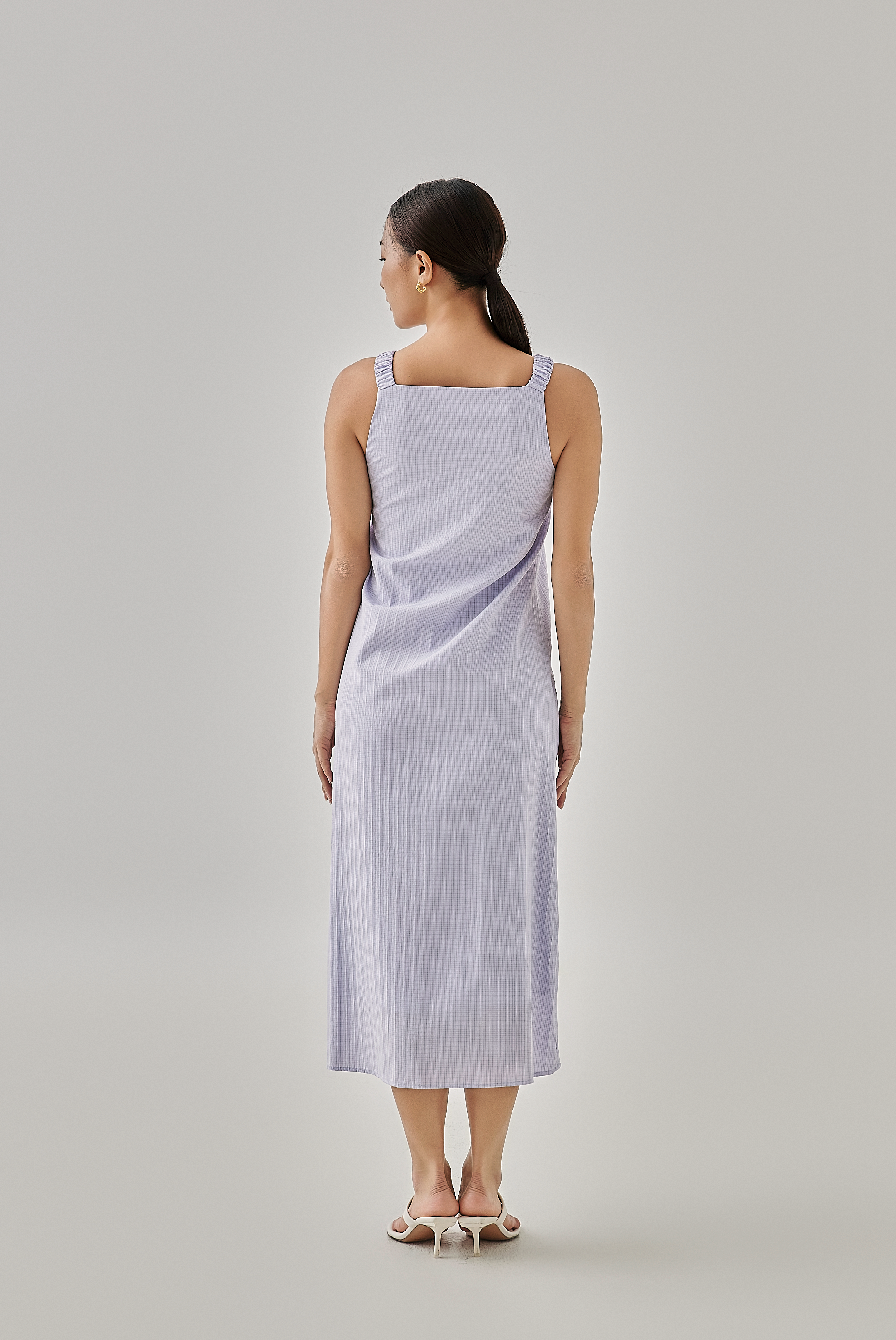 Jessi Textured Midi Dress in Lilac