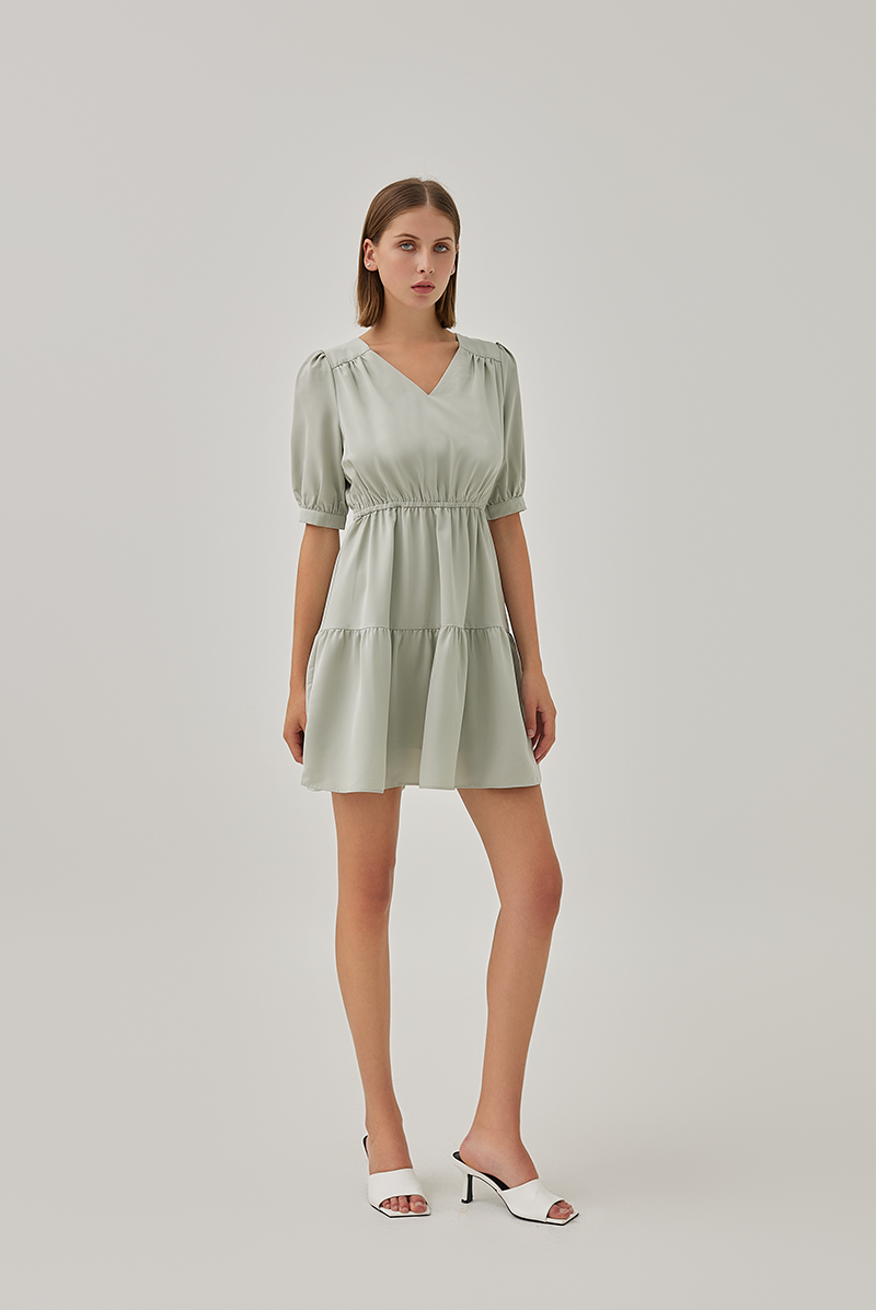 June Tiered Dress in Willow