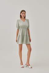 June Tiered Dress in Willow