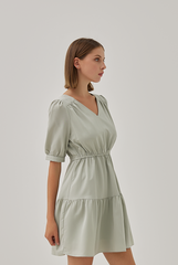 June Tiered Dress in Willow