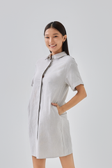 Cova Collared Shirt Dress in Tea
