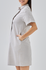 Cova Collared Shirt Dress in Tea