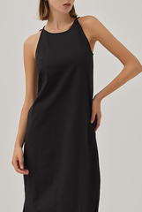 Laidh Textured Racerback Dress in Black