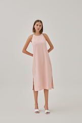 Laidh Textured Racerback Dress in Pink
