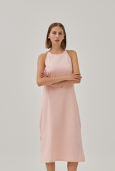 Laidh Textured Racerback Dress in Pink