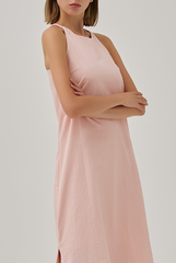 Laidh Textured Racerback Dress in Pink