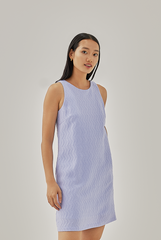 Merlia Textured Shift Dress in Lilac