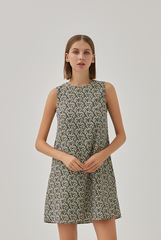 Bailey Floral Mini Dress in Black