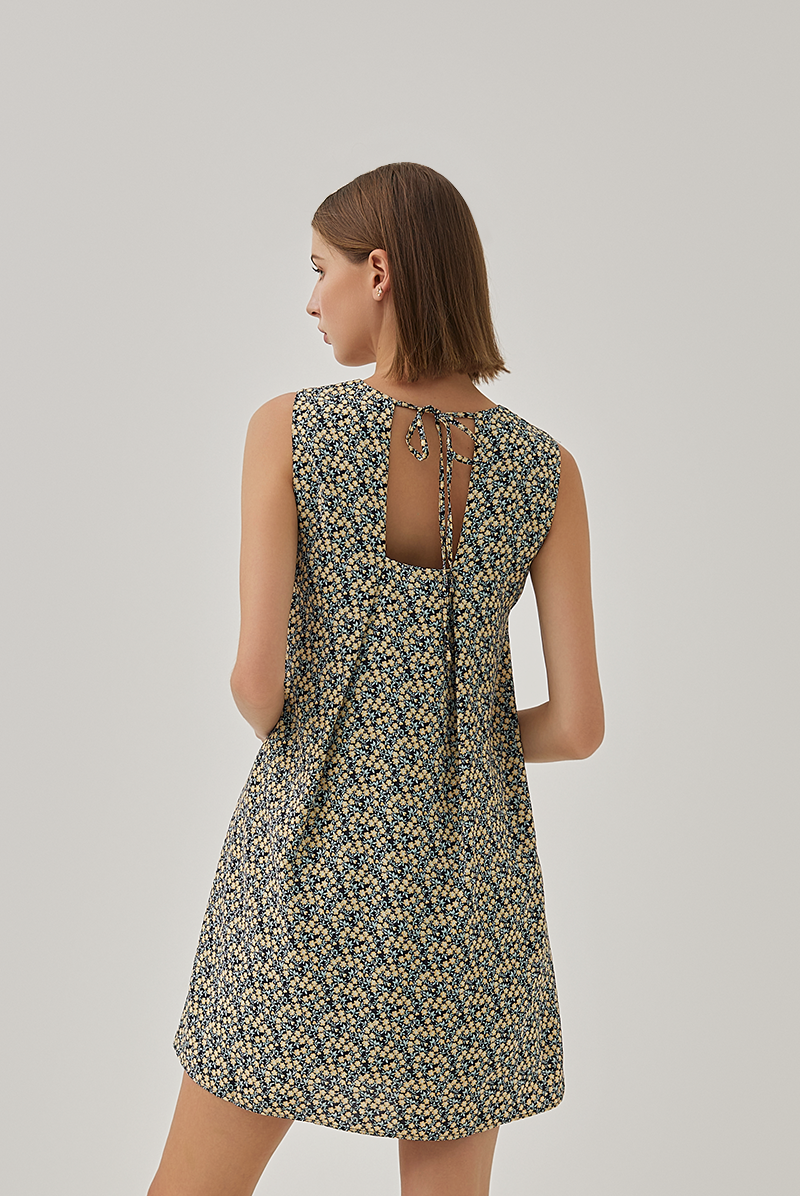 Bailey Floral Mini Dress in Black
