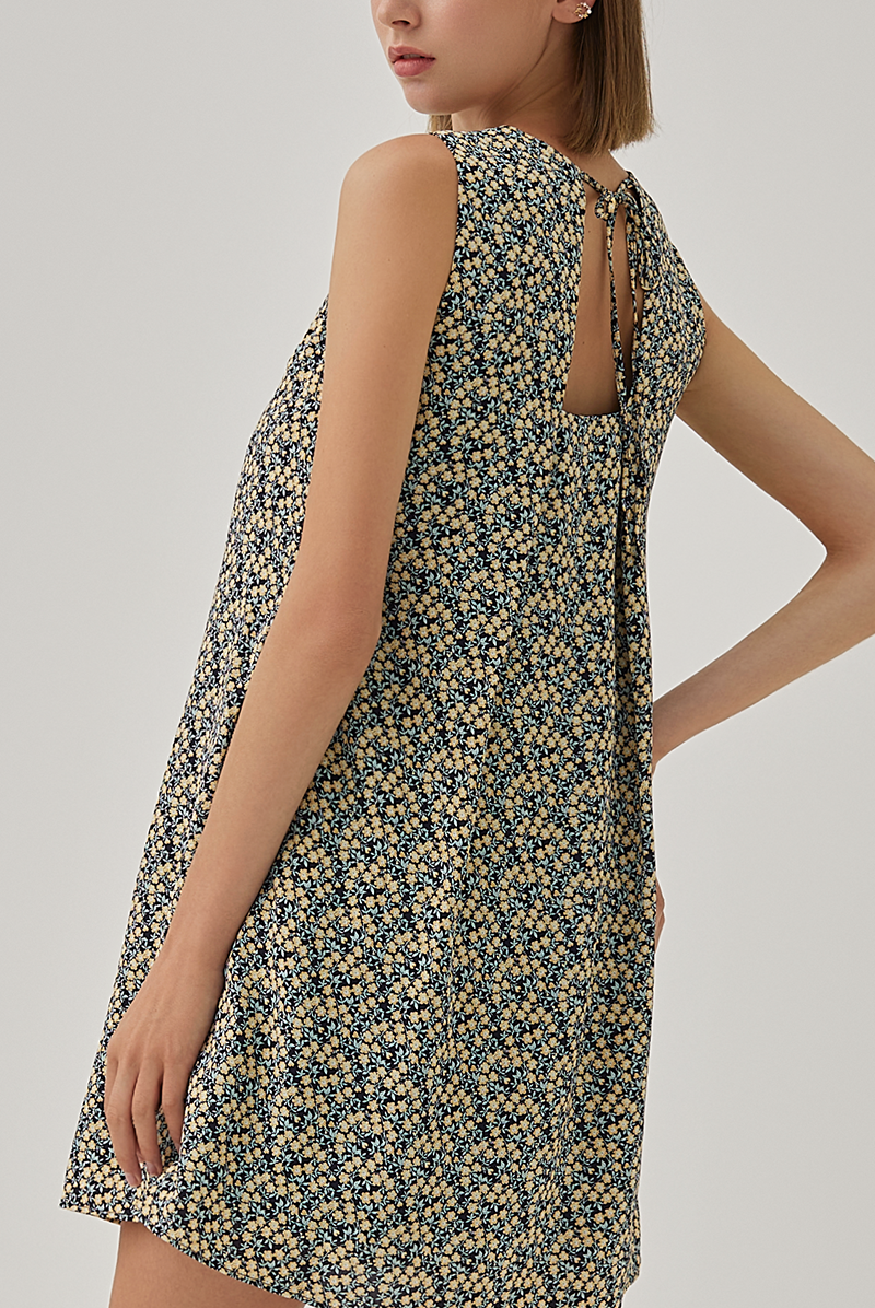 Bailey Floral Mini Dress in Black