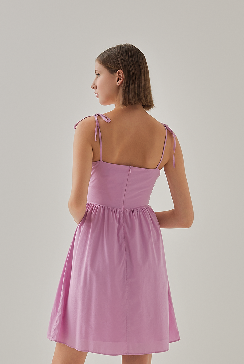 Keani Padded Babydoll Dress in Bubblegum
