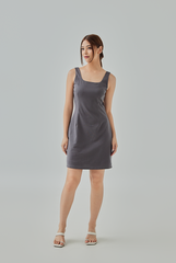 Seline Fitted Square Neck Dress