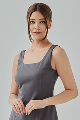 Seline Fitted Square Neck Dress