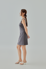Seline Fitted Square Neck Dress