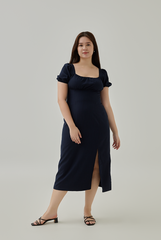 Marizn Criss Cross Back Slit Dress