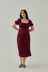 Marizn Criss Cross Back Slit Dress