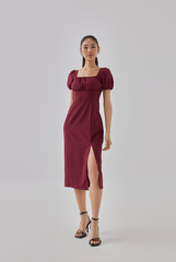 Marizn Criss Cross Back Slit Dress