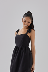 Adelaine Ribbon Straps Midi Dress