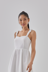 Adelaine Ribbon Straps Midi Dress