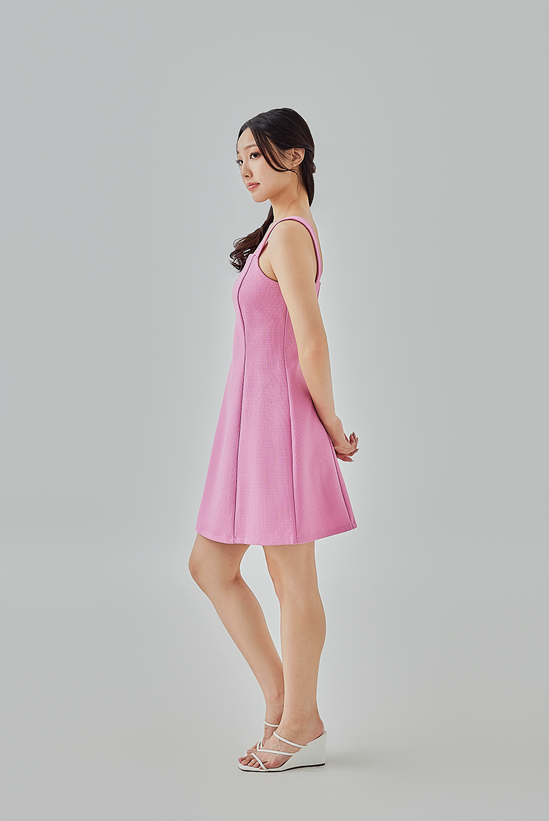 Jezebel Panel Mini Dress in Bubblegum