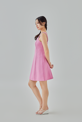 Jezebel Panel Mini Dress in Bubblegum