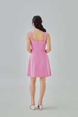 Jezebel Panel Mini Dress in Bubblegum