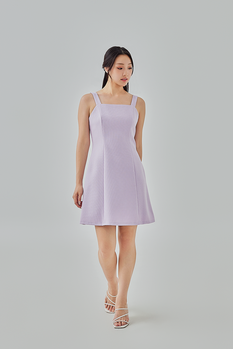 Jezebel Panel Mini Dress in Lilac 
