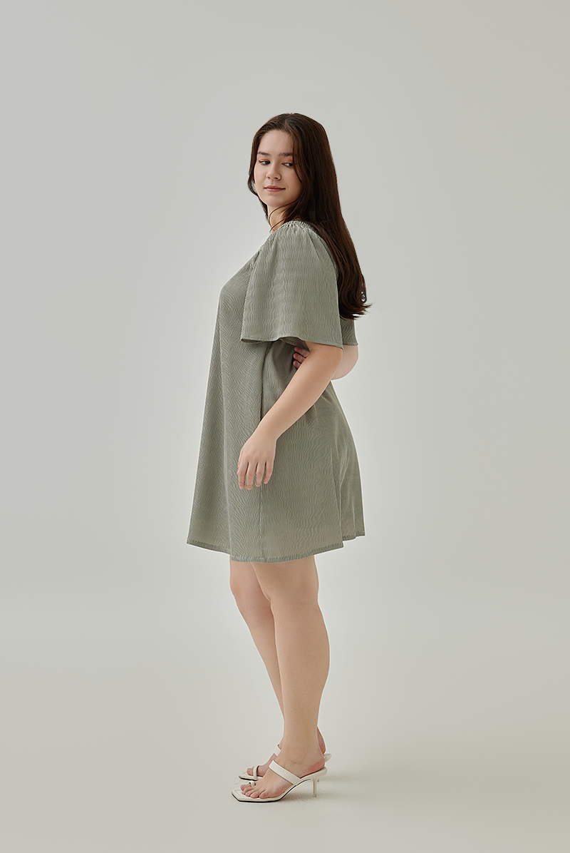 Everly Babydoll Flared Sleeves Dress