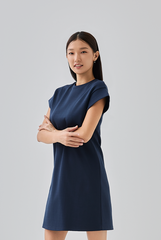 Greta T-Shirt Dress in Navy Blue