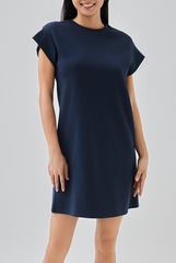 Greta T-Shirt Dress in Navy Blue