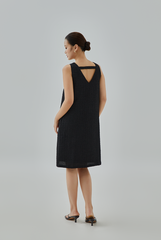 Mirea Textured Back Cut-Out Dress