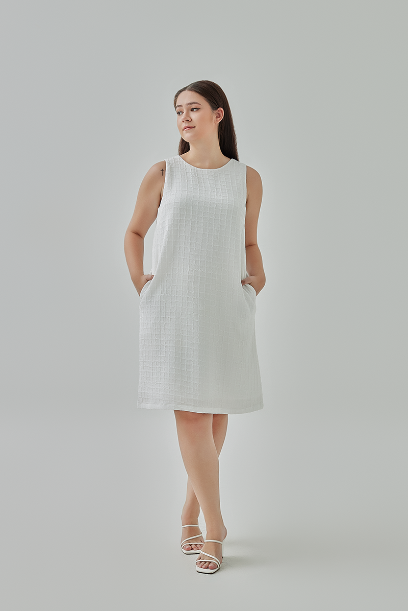 Mirea Textured Back Cut-Out Dress