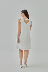Mirea Textured Back Cut-Out Dress