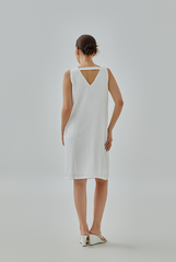Mirea Textured Back Cut-Out Dress