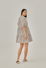 Hunny Striped Shirt Dress in Khaki
