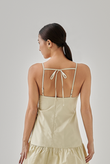 Yvana Padded Sweetheart Dress in Oat