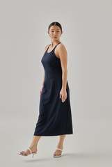 Celeste Empire Line Midi Dress