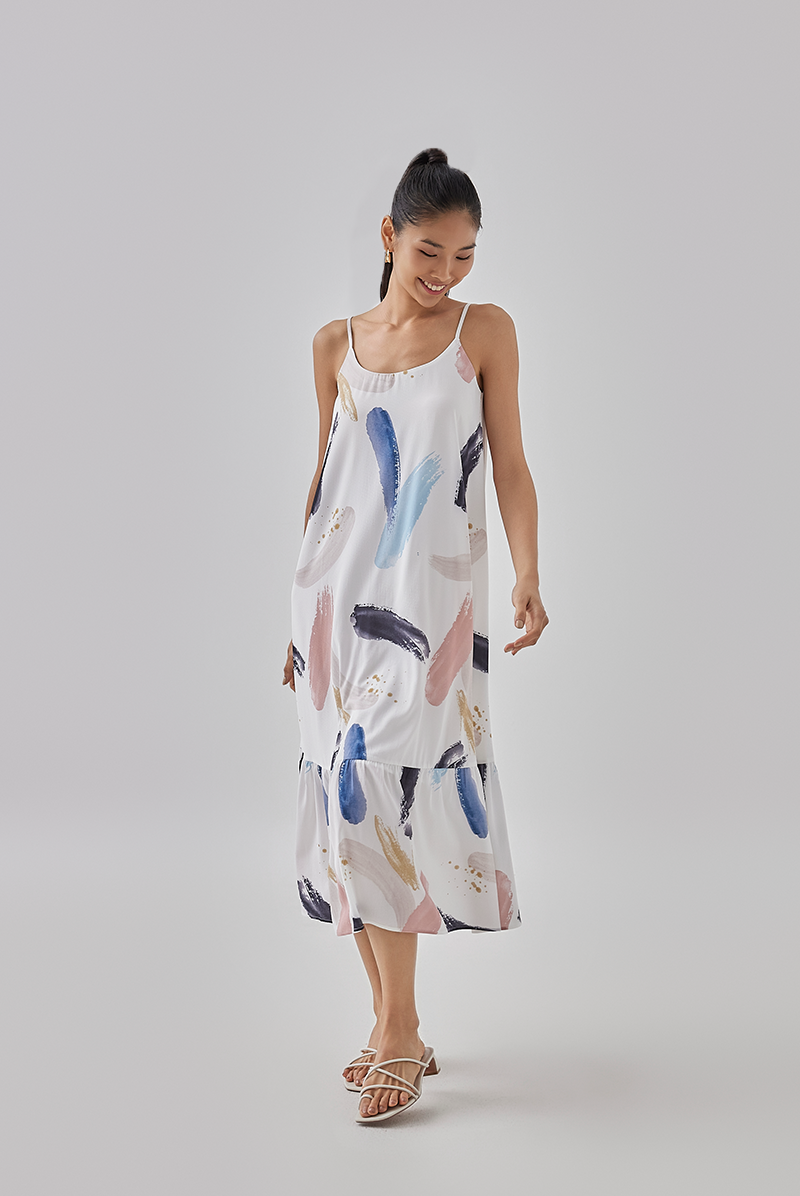 Erica Printed Dropwaist Dress