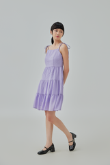 Wrenley Waffle Textured Tiered Dress