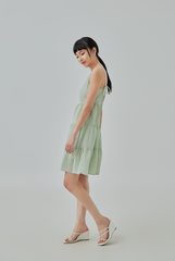 Wrenley Waffle Textured Tiered Dress