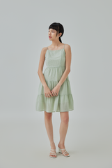 Wrenley Waffle Textured Tiered Dress