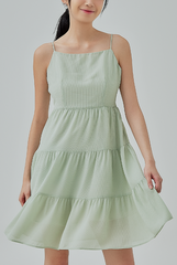 Wrenley Waffle Textured Tiered Dress