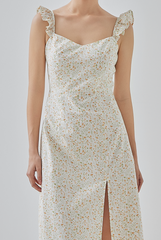 Emilia Floral Front Slit Dress