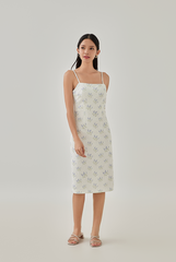 Seraphina Padded Sheath Dress in White